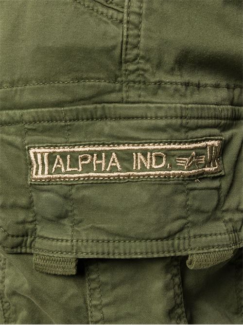 Pantalone cargo uomo Alpha Industries verde militare con patch Alpha Industries | 176203142